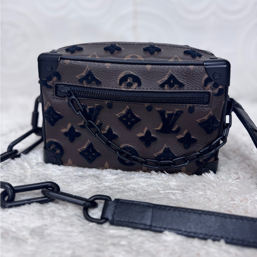 Final Drop! Louis Vuitton Black and Brown Monogram Trunk Crossbody Bag
